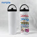 Sublimation Tumbler 20oz Stainless Steel Insulated Blank Sports Portable Straight Water Bottle Lids