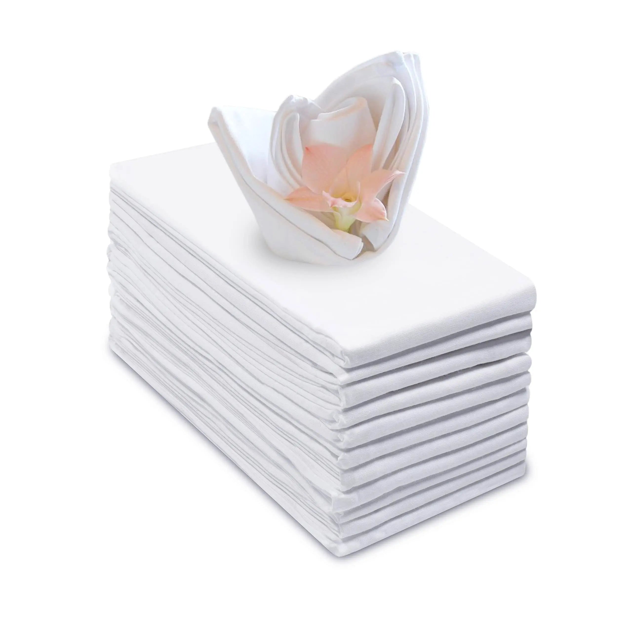 20In Square Premium Polyester Cloth Napkins. Oversized Double Folded and Hemmed Table Napkins for Restaurant Bistro Wedding