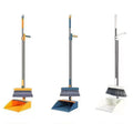 More Color 2-in-1 Folding Dustpan Broom Combo Set for Kitchen Office or Lobby Floor Cleaning