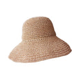 MIO Summer Big Brim Folding Straw Hats Beach Cap Hand-made Crochet Sunshade Hat Seaside Holiday Straw Sun Hat