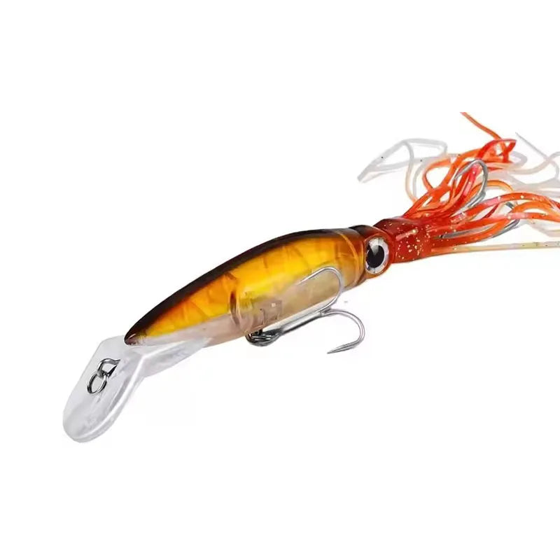 Deep Sea Saltwater Fishing Lure Squid Spanish Mackerel Cuttlefish Bait Long Throw Plastic Hook Lure River Lake Stream Fishing
