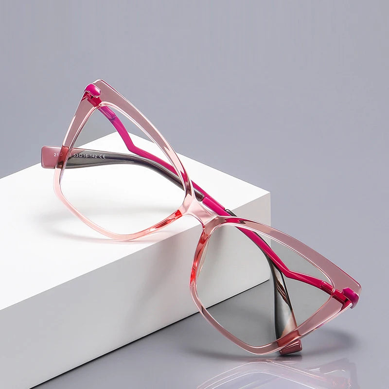 2106 New Arrival Fashion Cat Eye Anti Blue Light Optical Glasses Frames Candy Color Women Computer Eyeglasses