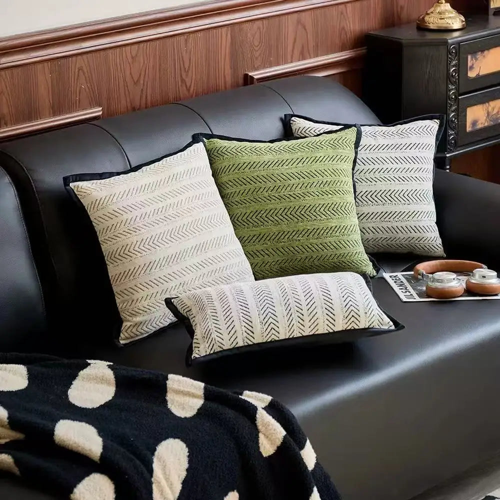 Modern Boho Fluffy Chenille Jacquard Cushion Cover Square Square Throw Pillow for Home Hotel or Hospital Use