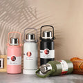 Madou Large Capacity Stainless Steel Vacuum Flask Straw 6-12 Hours Thermal Insulation Hand Grip Design for Outdoor Travel-Unisex
