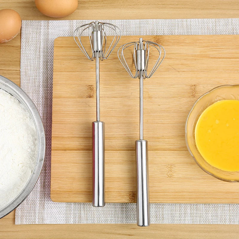 Wholesale Semi-automatic Egg Mix Stainless Steel Egg Beater Manual Egg Whisk Kitchen Gadgets
