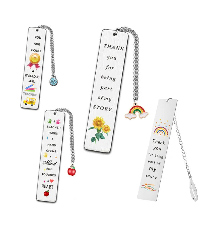 Thank You for Being Part of My Story Teacher Bookmark Stainless Steel Book Page Marker Teachers Appreciation Gift