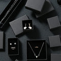 Custom Logo Cardboard Jewelry Gift Bag Necklace Drawing Box Package Slide Drawer Paper Box with Black Foam for Jewelry Packaging