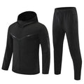 Wholesale Custom Logo Men Sportswear Full Zip up Hoodies Set Two Pieces Sport Jogger Tracksuit for Men