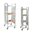Wholesale Jasonlon Stainless Steel Bakery Bread Cooking Rack Trolley 60*40cm Double Pan 15 Tiers 30-50kg Capacity LFGB Certified