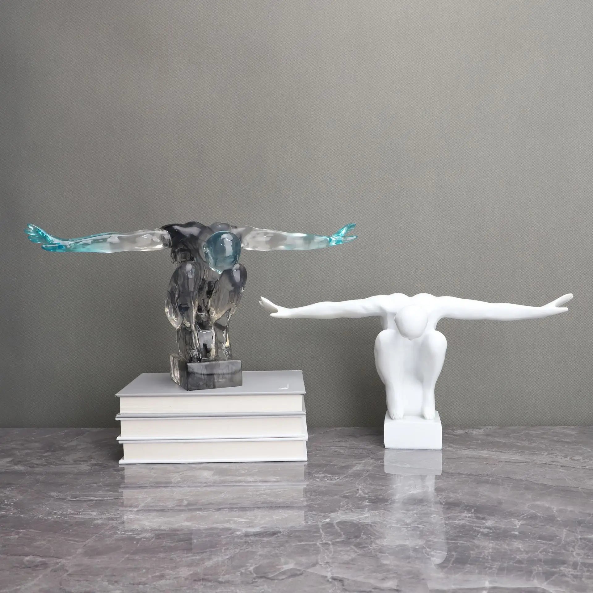 Resin Winged Man Diver Ornament Living Room Dining Room Desktop Entryway Decoration Ornament
