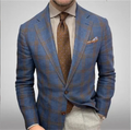 Men's Checked Suit Jacket Tailoring Formal Woven Paypal Plus Size Men's Suits Coat