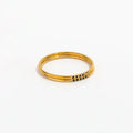 Joolim High End 18K Gold Plated Black Dainty Zirconia Rings for Women Finger Ring Stainless Steel Fashion Jewelry