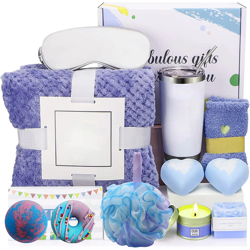 Weddells Care Package Tumble Towel Get Well Soon Gifts Bath Shower Spa Home Christmas Sets Gift Box for Women Spa  Basket