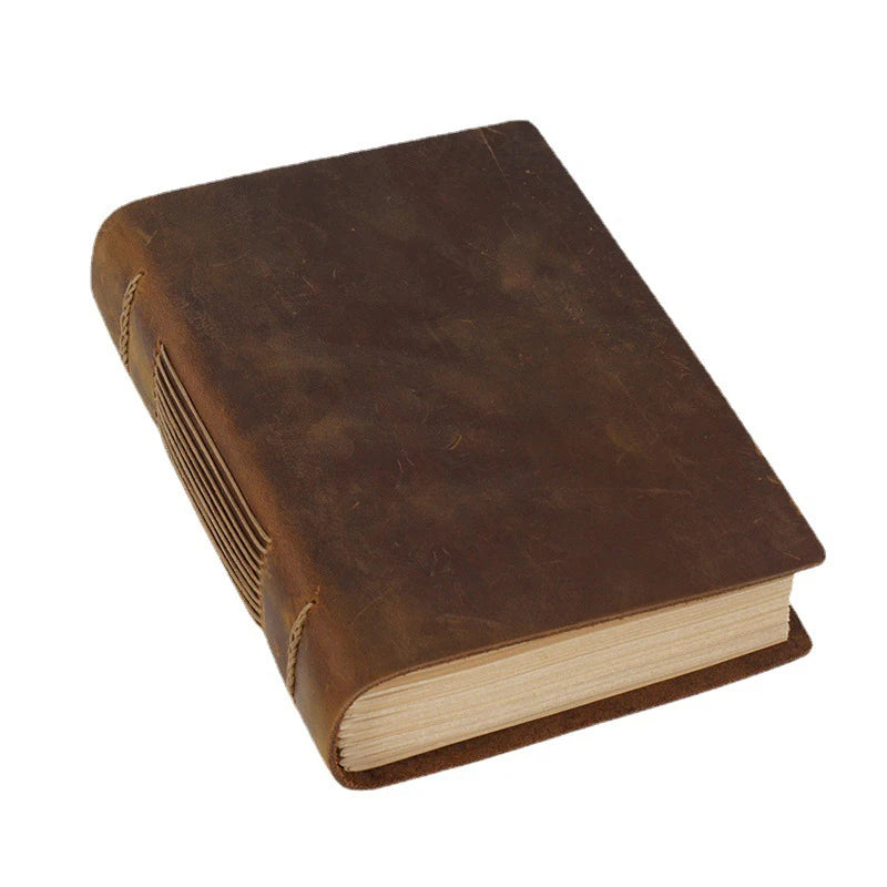 Handmade Creative Genuine Leather Journal Sewing Blank Paper Notebook Gift Recycle Bound Writing Planner
