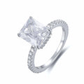 Hot Sale Nigeria Moissanite Diamond Rectangle Engagement Scissors Cut Big Stoned Ring Women Jewelry