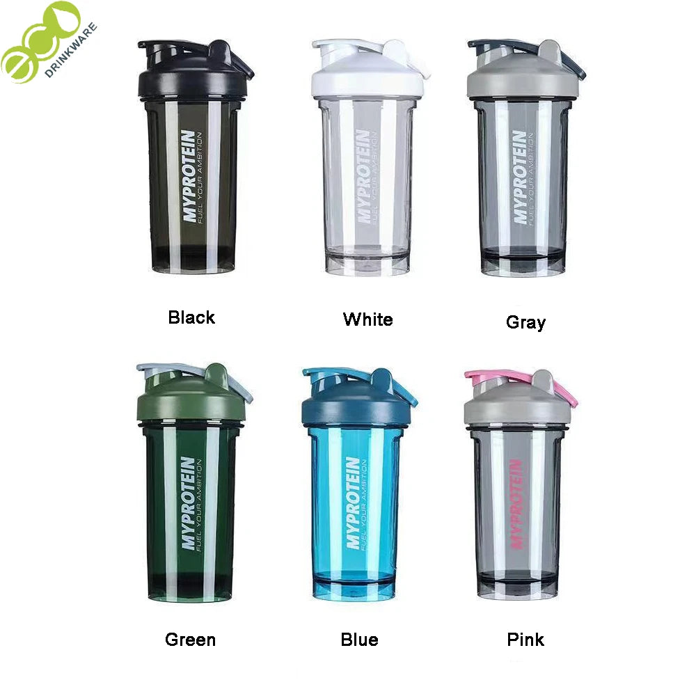 Hot Sale 300ml 400ml Sports Fitness Water Bottle Custom Logo BPA Free Gym Sports Plastic Shaker Bottle for Protein