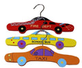 New Design Cute Cartoon Car Wooden Hangers for Kids Clothing Storage Solution