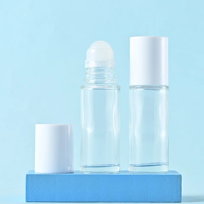 50ml Roll-On Glass Bottle Empty Deodorant Refillable Bottles for Personal Care