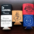 Personalized Laserable Leatherette Beer Stubby Cooler Gifts Water Bottle Holder Sleeve Leather Insulated Beverage Can Cooler