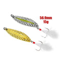 10g15g Luminous Gold Sliver 2colors Metal Fishing Lure Stencils Hard Spinner Fishing Spoon Lures Pesca Deep Sea Fishing Jigging