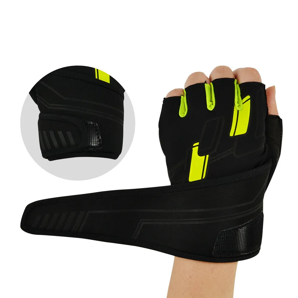 Custom Half Finger Unlined Nylon Gym Fitness Gloves Open Workout for Unisex Bodybuilding Callisthenics Powerlifting