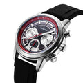 Men Quartz Chronograph Tachymeter Black Dial Man Wristwatch Calender Timer Casual Quartz Watches S9865G