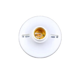E27 Lamp Holder Round Lamp Bulb Socket Light Bases Holder Flame Retardant Fireproof Material