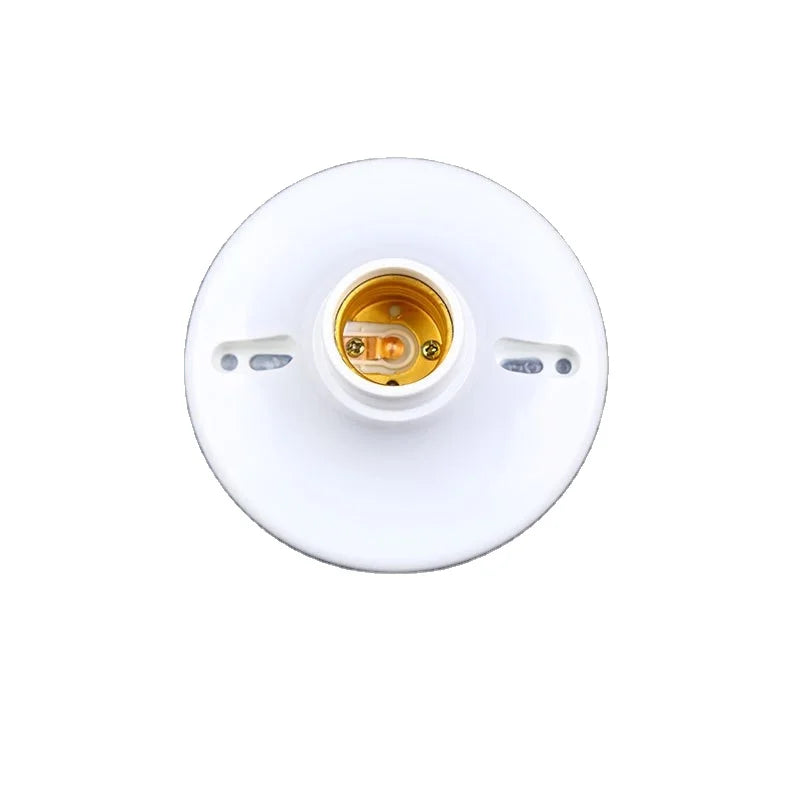 E27 Lamp Holder Round Lamp Bulb Socket Light Bases Holder Flame Retardant Fireproof Material