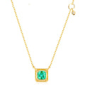 NATUNA Manufacturer Dainty 925 Sterling Silver Chain Emerald Gold Pendants for Custom Necklace