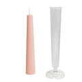 HY Tall Taper Candle Mold Plastic Striped Pillar Candle Mold for Dinner Church Wedding Table Candle