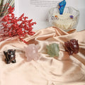 DIY Home use Hand Carved Natural Stone Unicorn Carvings Rainbow Carved Crystal Fluorite Unicorn For Home Decoration