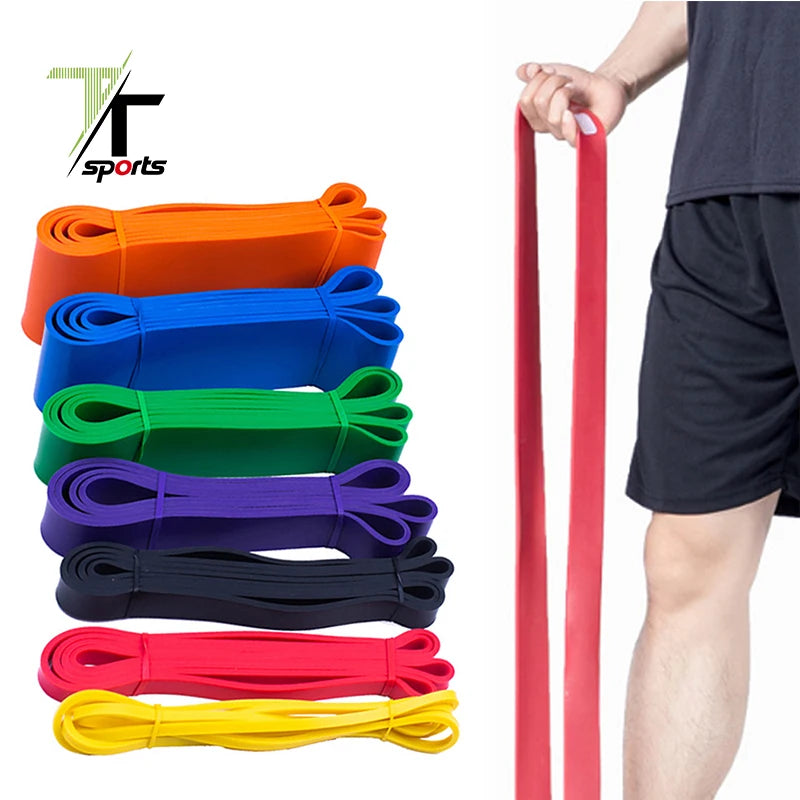 Custom LOGO Fitness Gum Workout Equipment Training Elastic Rubber Band for Expander Gym Yoga Exercise Fitness Resistance Bands