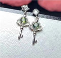 925 Sterling Silver Vintage Natural Sapphire Drop for Women for Weddings Parties Factory Supply DIY Geometric Fancy Design