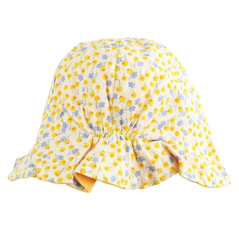 Lovely Unisex Breathable Muslin Cotton Soft 100% Cotton Adjustable Cap Wide Brim Sun Protection Bucket Fisherman Hat for Baby