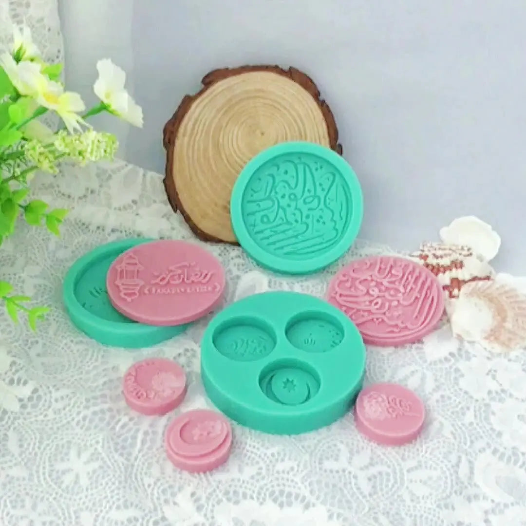 Arabic Script Silicone Mold DIY Eid Mubarak Decoration Mould Baking Chocolate Cookies Pastry Sugar Crafts Cake Tools XJ0241-A