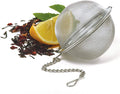 Stocked 4.5/5.5/7.5 Blooming Flower Tea Ball Infuser Stainer Set Chain Wholesales Kitchen Filter Mesh/Plastic/Metal/Silver