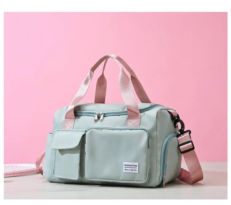 Large Waterproof Gym Bags Sports Luggage Suitcase Travel Duffel Bags with Shoe Compartment