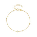 Fine Jewelry Bracelets 925 Sterling Silver Friendship Bracelets Small Round Bead Diamond Gold Plated Bracelets Women Luxury
