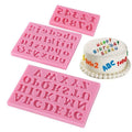 Hot Sale 3 PCS Silicone Letter  Number Molds Cake Decoration Molds Alphabet Number Silicone  Fondant Mold