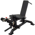 Professional Leg Curl & Leg Extension Machine Combo with Adjustable Bench Barbell Bar and Weight Plates Set for Home Gym