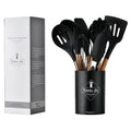 Wholesale 12 Pcs Silicone Kitchen Utensil Set Silicone Kitchen Utensil Set With Beech Handle Whisk Silicone Cooking Utensils