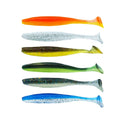 SNEDA Soft Worm 6cm/1.2g 7cm/2g 9cm/4g T Tail Lure Soft Lure Swim Bait Fishing Lures Double Color for Freshwater