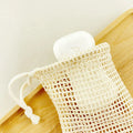 Eco Friendly Natural Cotton Soap Saver Bag Net Mesh Pouch Soap Bags Recycle Cotton Mesh Drawstring Bag for Bath and Shower