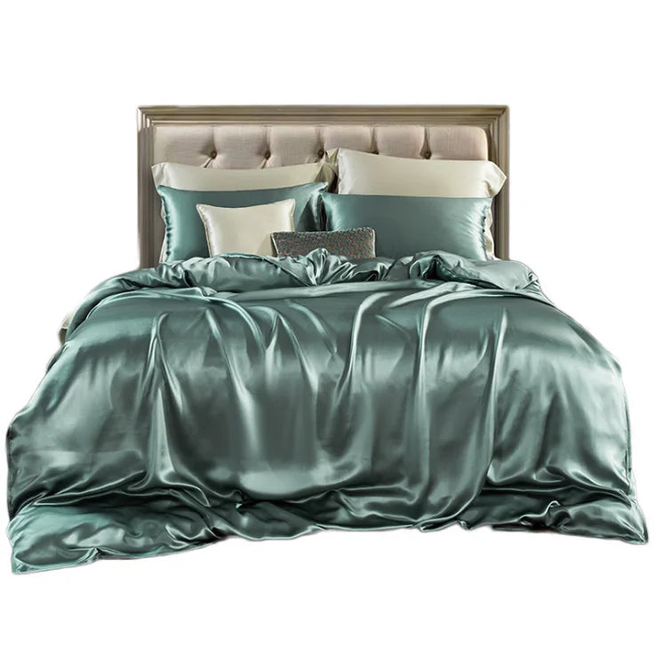 100% Silk Duvet Covers Sets Skin-friendly and Anti-aging Real Mulberry Silk Bedding Sets
