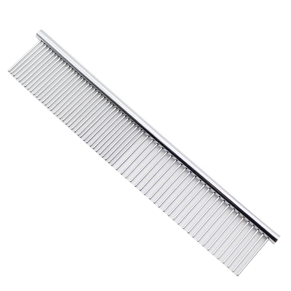 Stainless Steel Salon Pet Dog Grooming Profession Use New Antistatic Hairdressing Silver Color Cutting Hair Comb