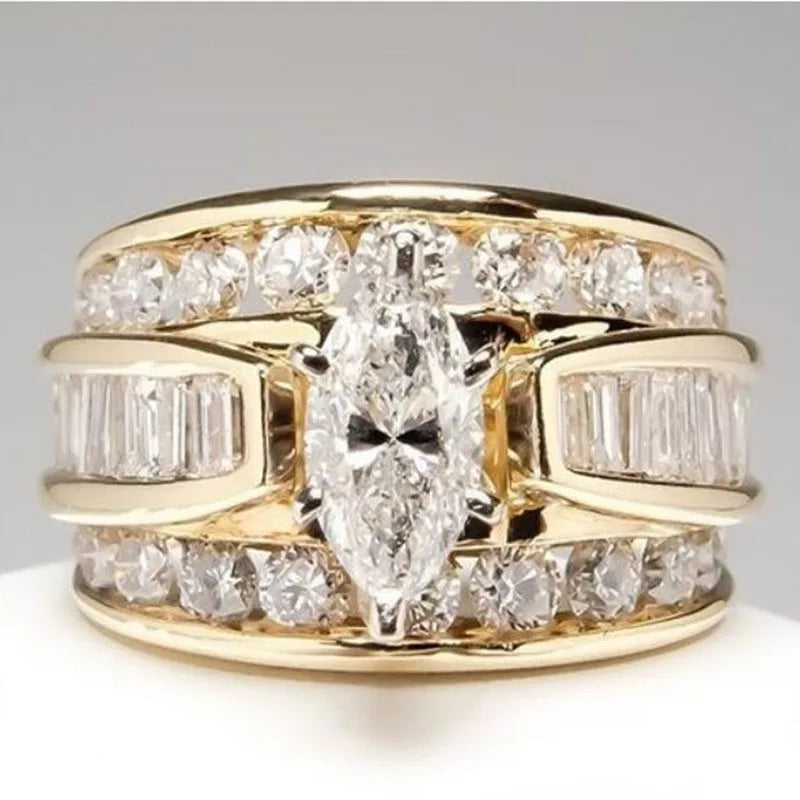 Fashion Selling Zircon Ladies Ring Popular Engagement Jewelry