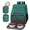 Dog Travel Bag Airline Approved Pet Supplies Backpack Dog Travel Backpack with 2 Silicone Collapsible Bowls and 2 Food Baskets
