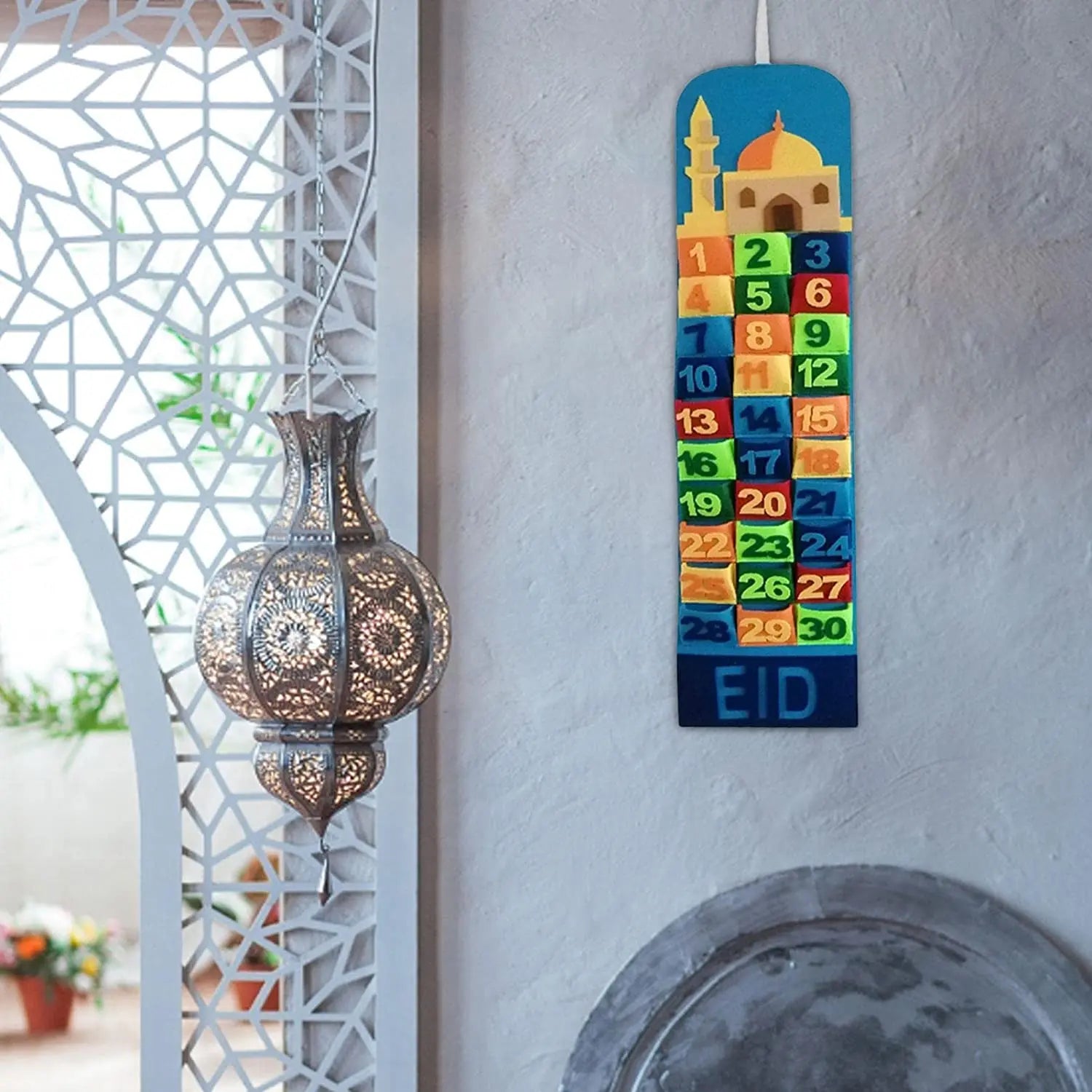 Eid Mubarak Calendar RamadanCountdown Calendar for Kids Ramadan Advent Calendar Poster for Home Wall Decorations