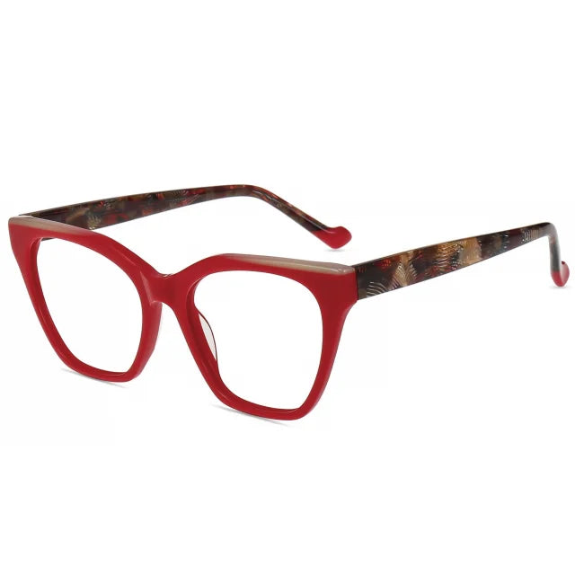 Luxury Monturas Acetate Big Size Fashionable High Quality Women's Optical Glasses Frames for All Face Shapes