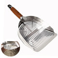 201 Stainless Steel and Plastic Bentonite Cat Litter Scoop Eco-Friendly Fine Hole Shovel for Excrement Cleaning